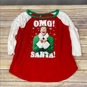 Elf OMG raglan unisex Sleepshirt M
